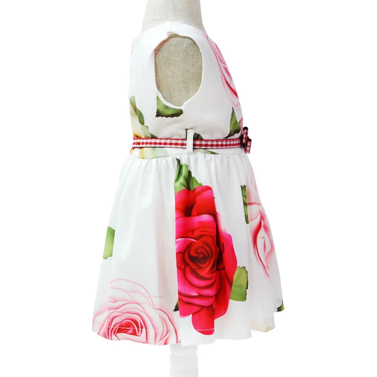 Latest Children Fashion Frock Designs Kids Rose Flower Fancy Dress