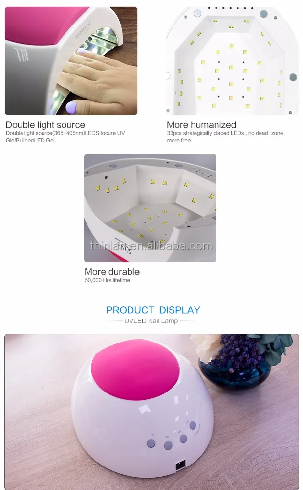 LED Nail Lamp 48W LED UV Nail Dryer Manicure/Pedicure with 4 Timer Setting Portable Professional Toenail Gel Curing Machine