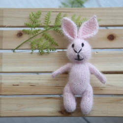 Newborn prop toy teddy bear knitted Bear toy for Photo props Crochet Mohair Animal Stuffed Christmas Gift Crochet Pig