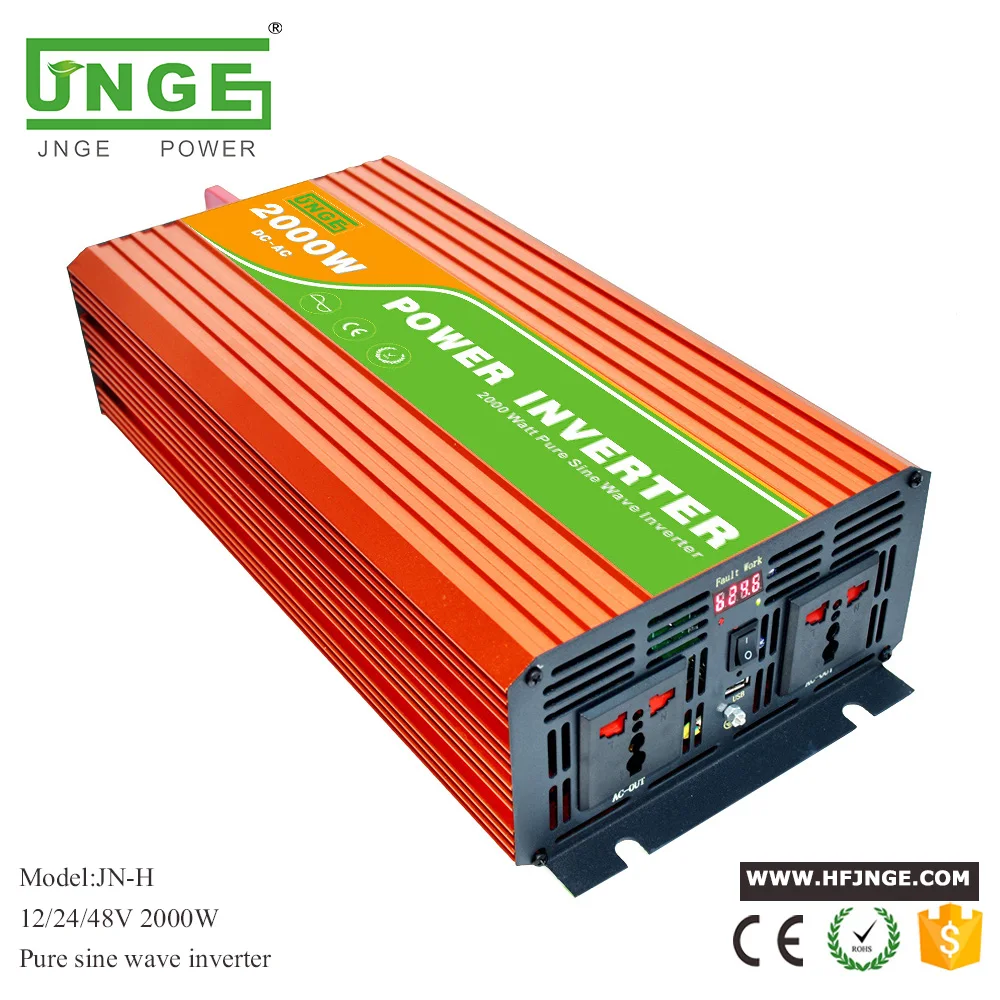 Off Grid DC To AC 12V 24V 48V Pure Sine Wave Inverter 2000W