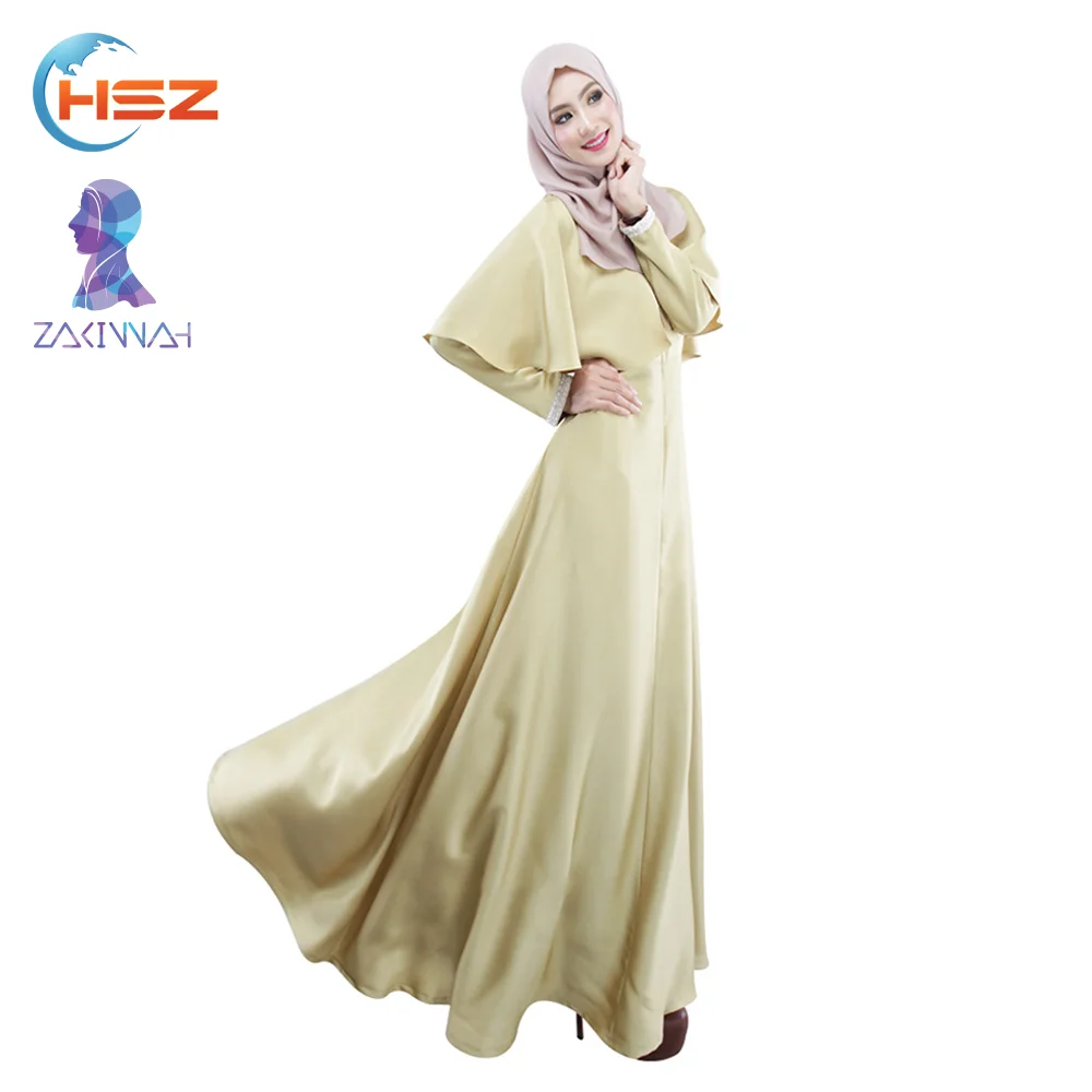 
 Zakiyyah ZW0001 платье-зонтик в Пакистанском Стиле Шелковый маршрут Abaya Исламская одежда оптом мусульманское женское платье  