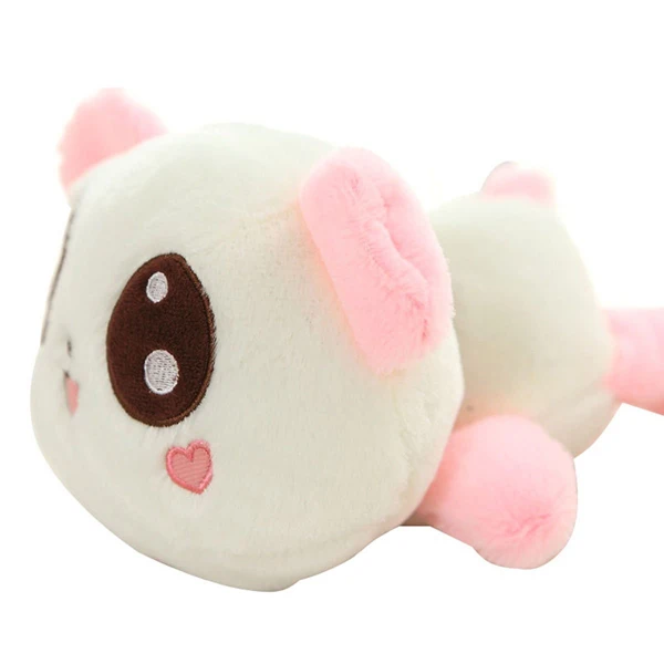 New product promotional fluffy soft pink panda/stuffed pink panda/plush pink panda