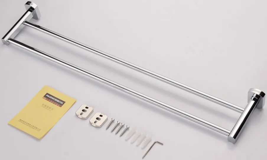 
wall mounted hotel style bathroom chrome plated stainless steel double heated towel rail 