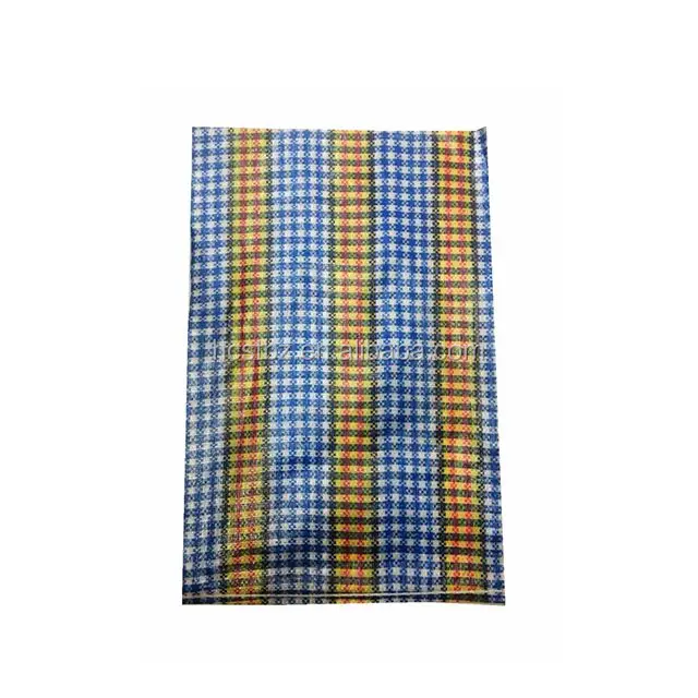 
China hotsale laminated pp woven shopping bag colorful stripe packing vegetables, Fruits export to Africa 