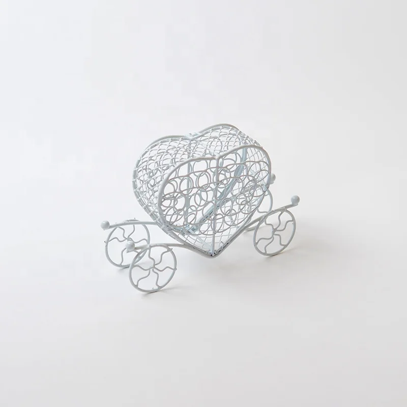 Pumpkin Carriage Wedding Candy Favor Box, Metal Chocolate Box