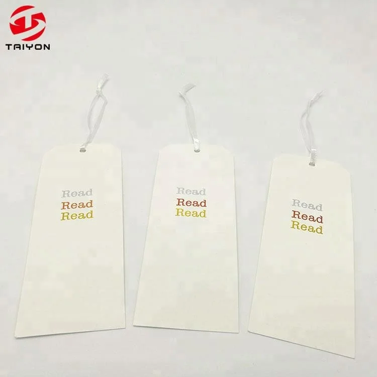 
Unique Design gold foil fancy book bookmark with ribbon 