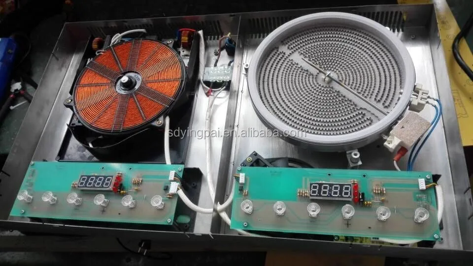 Two burners black crystal panel induktion induction cooker household appliances built-in induction cooker