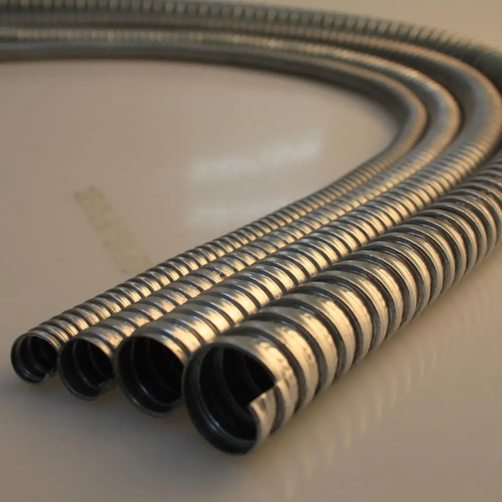 High temperature galvanized flexible metal gas conduit hose