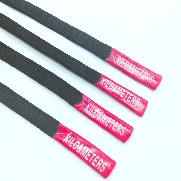 Силиконовые концы с принтом на заказ, шнурки, плетеный шнур, оптовая продажа