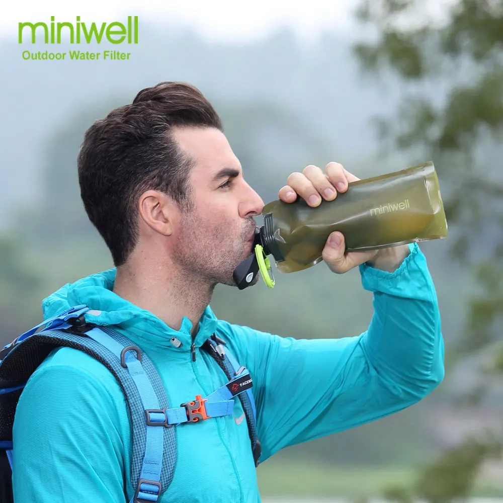
Miniwell L620 water filter with collapsible water bottle 