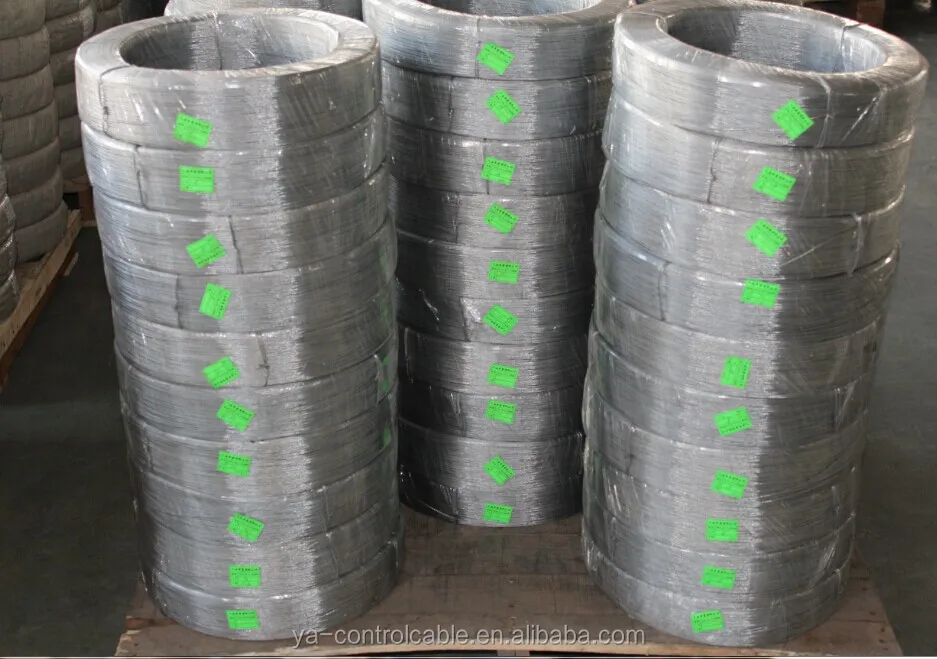 Galvanized steel wire rope for various control cables