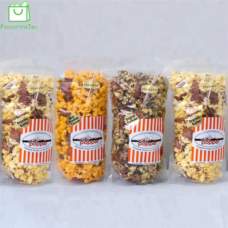 Brilliant Yellow Aluminum Foil Food Grade Popcorn Packaging Zipper Pouch
