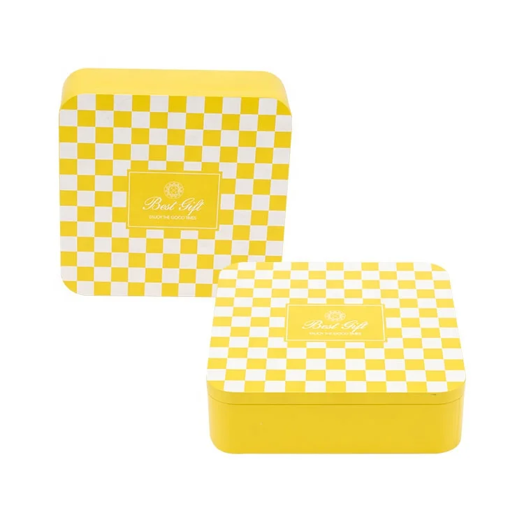 2020 Hot sale custom 3 piece  mooncake square tinplate box