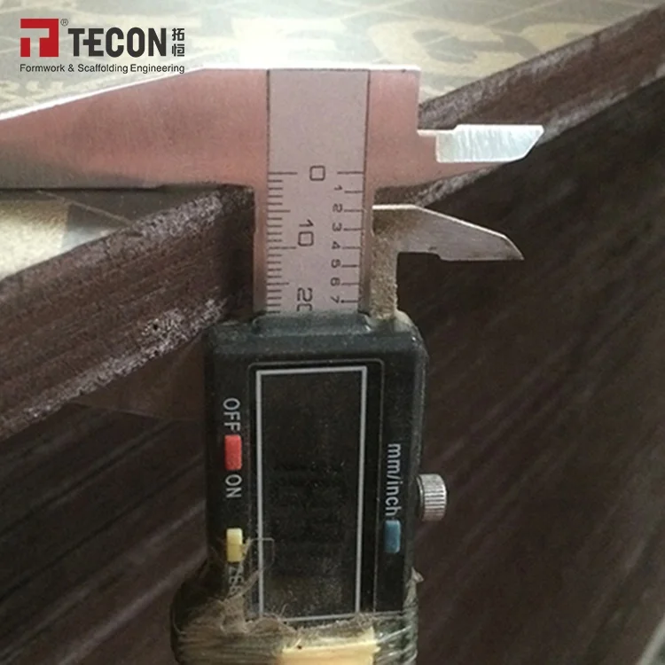 TECON 18mm Brown Film Faced Veneer Wood Calibrated Plywood For Construction