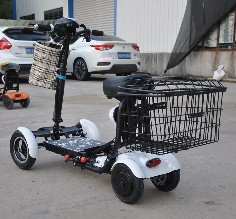 handicapped electric scooter children and  kids foldable electric 4 wheels scooter