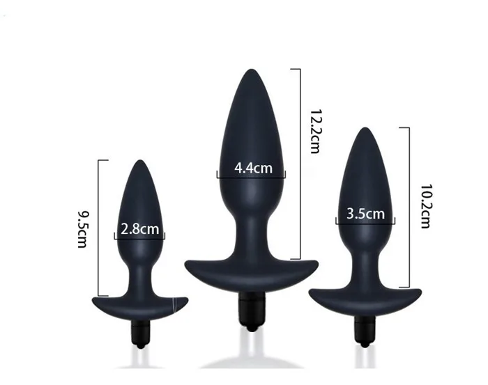 Silicone anal toy  electric prostate massager vibrating butt vibrator for adult  S  M L size