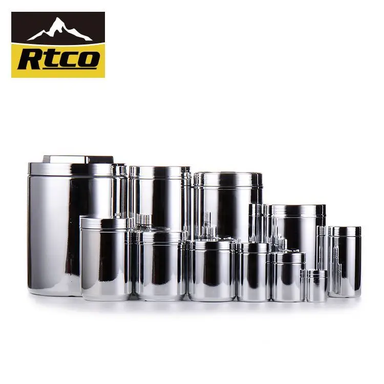 RTCO Wholesale HDPE Materials Colorful Chromed Pill Bottle/Protein Powder Packaging