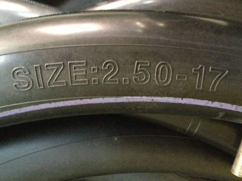 
motorcycle natural and butyle inner tube 250-17 275-17 
