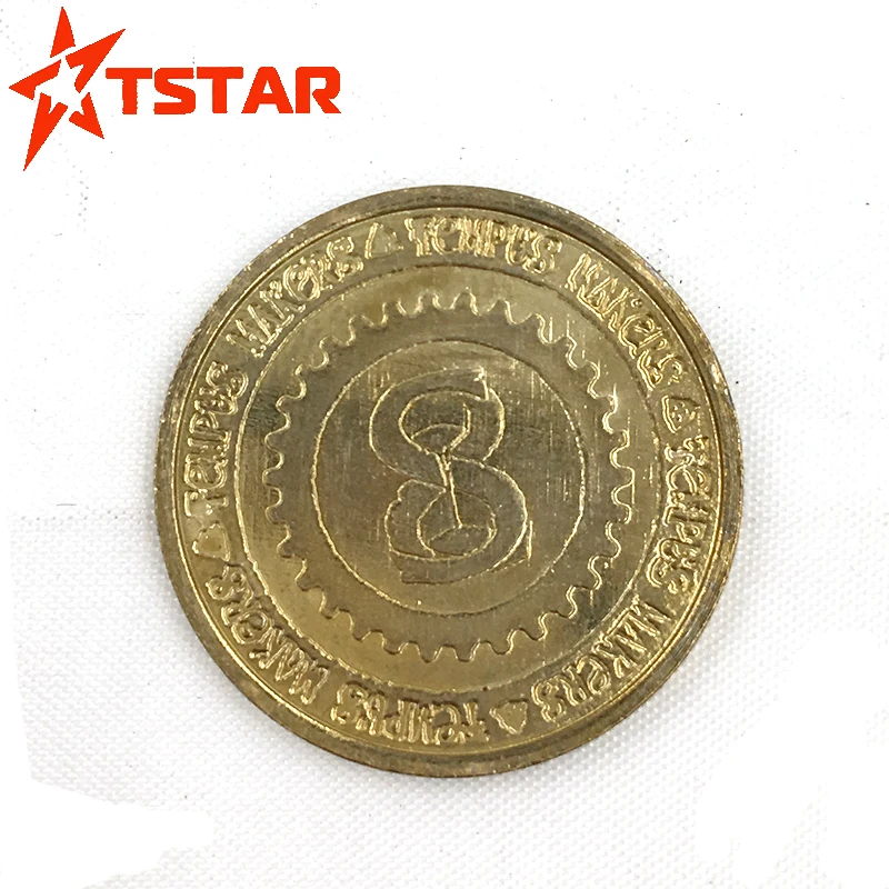 Cheap OEM ODM coin custom printed different size different metal arcade token coins washing machine coin