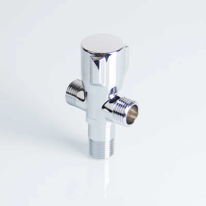 Угловой запорный клапан 3 Way душевой переключатель угловой вентиль для ванной комнаты впускную водопроводную ручное управление латуни 1 2-дюймовый шаровой клапаны