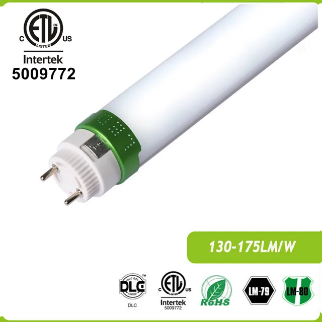 170lm/w ETL DLC 4ft LED Tube with Dual end Type A ballast compatible or single end Type B direct wire