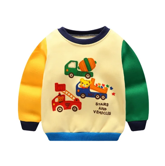 
2018 New arrival winter Sweatshirt Plus velvet thickening long sleeve baby sweatshirt 