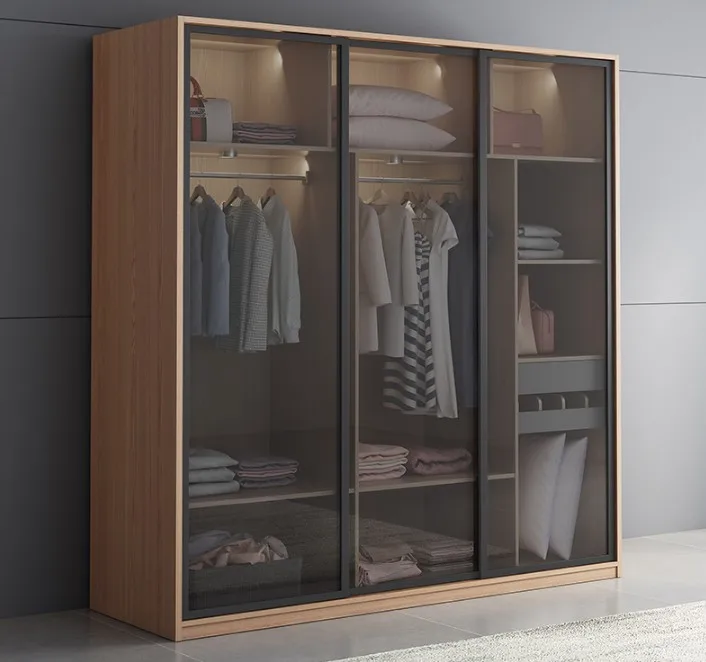 luxury design bedroom mdf cheap wooden wardrobe closet
