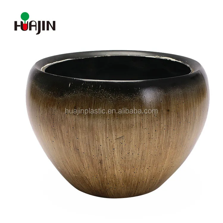 China garden ceramic look plastic large plastic pot / planters