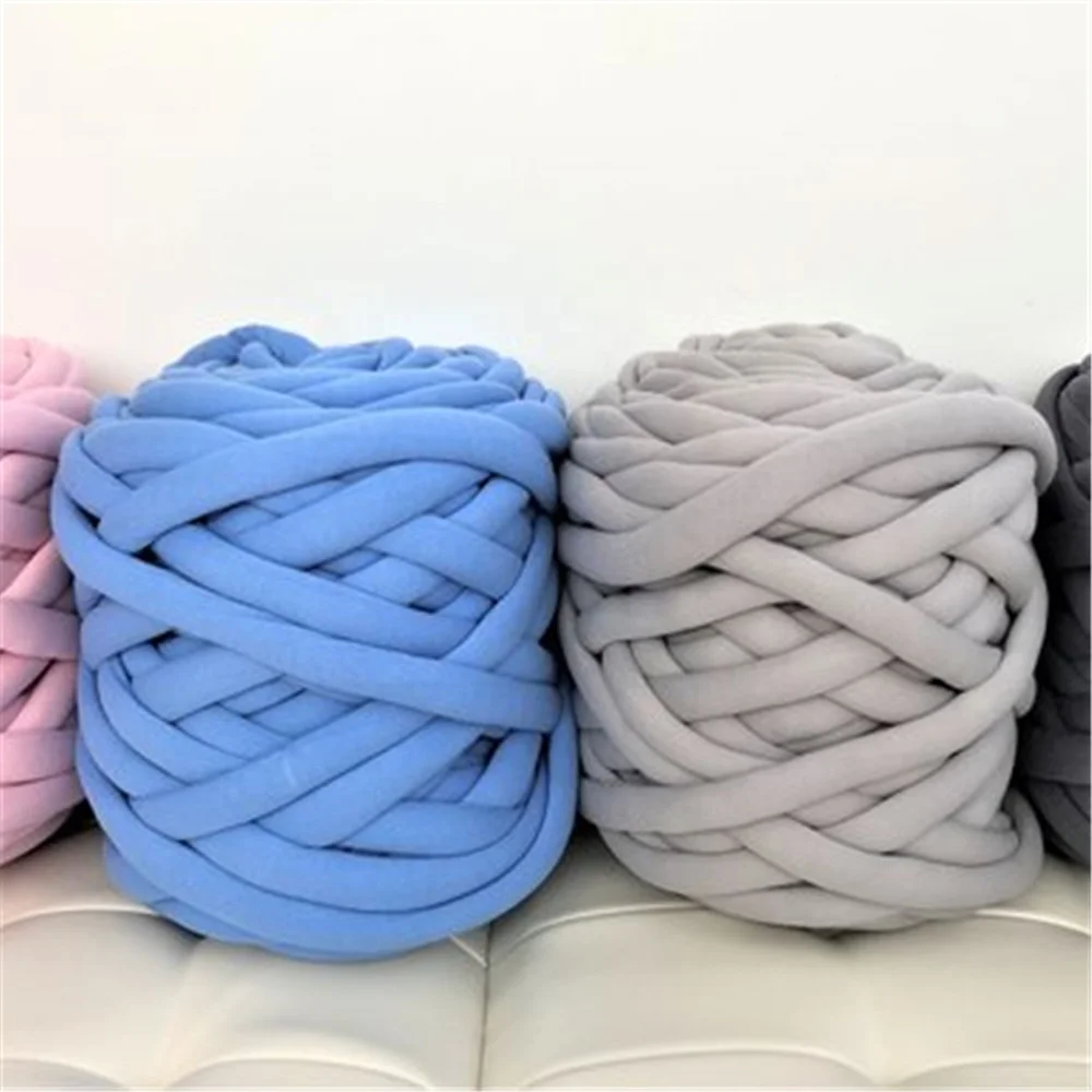 3cm Chunky Vegan Braid Machine Washable Cotton Tube Yarn for Arm Knitting