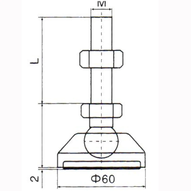 Alibaba M10 Plastic nylon foot high quality conveyor hinge adjustable foot
