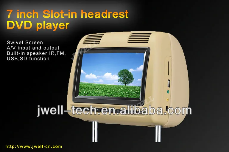 подголовник dvd для mercedes с диктором, ик, mp3-плеер, чтения, и sd функции