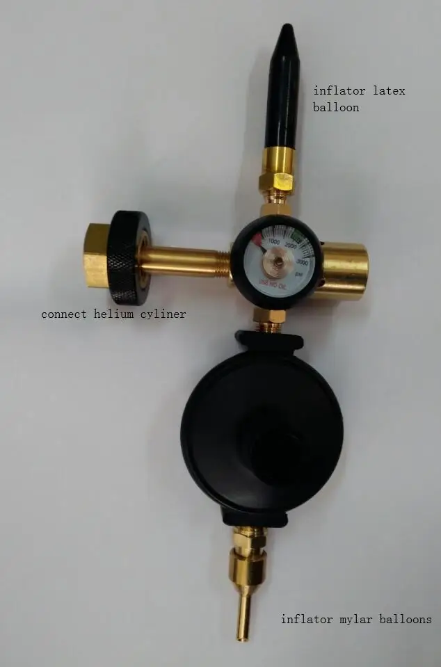 China Manufacturer brass Helium Tank Combo Mylar and Latex Balloon Filler Valve with 200 bar pressure
