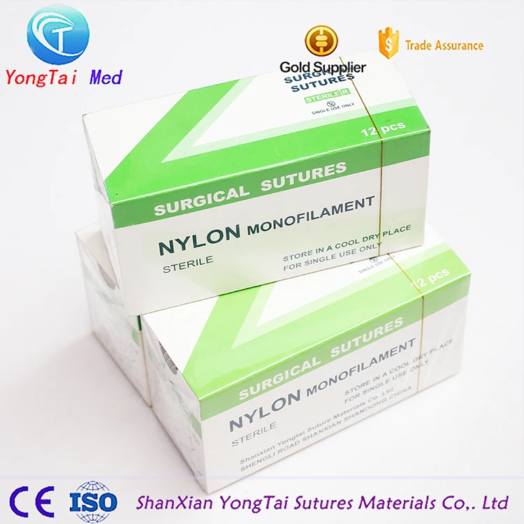 
Medical nonabsorbable suture nylon / polypropylene surgical suture with needle 