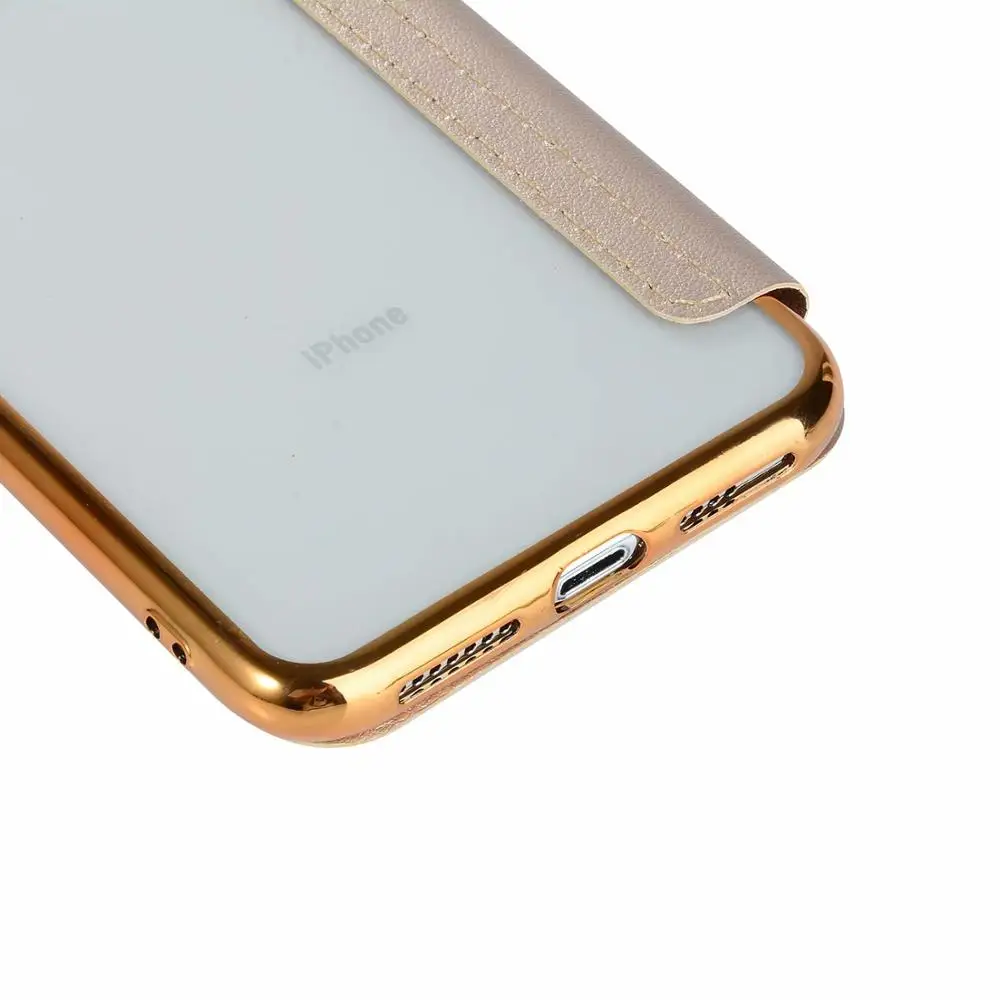 Wallet Book Style PU Leather Phone Case For iPhone X XR XS Max 5 5S SE 6 6S 7 8 Plus Transparent Clear Back Cover Shell