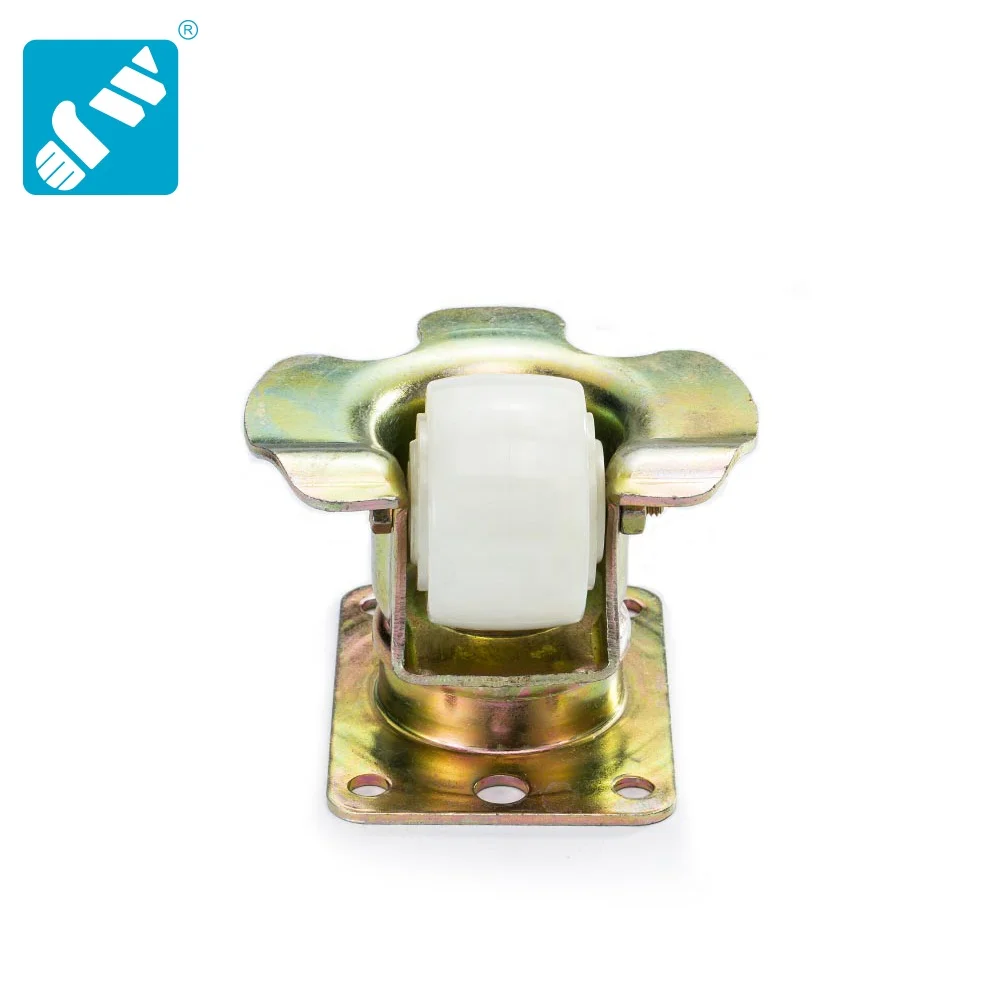 250kg load top plate mounting white nylon air cargo swivel wheels caster