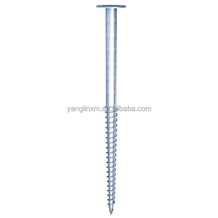 PV Mounting Foundations Galvanized Steel Ground Screws Piles for Solar Mounting System Wooden House Chalet