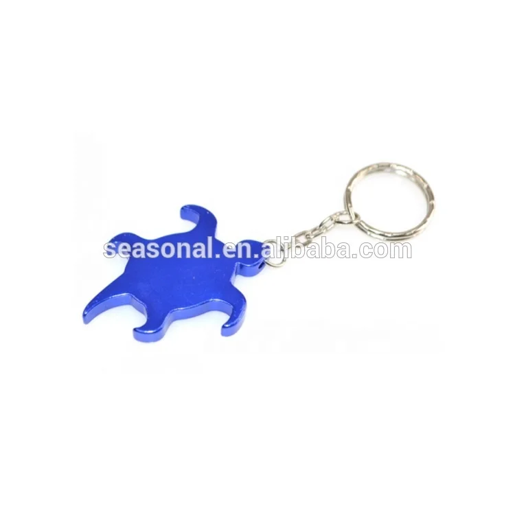 OEM Factory outlet wholesale aluminum spray paint Turtle beer bottle opener keychain