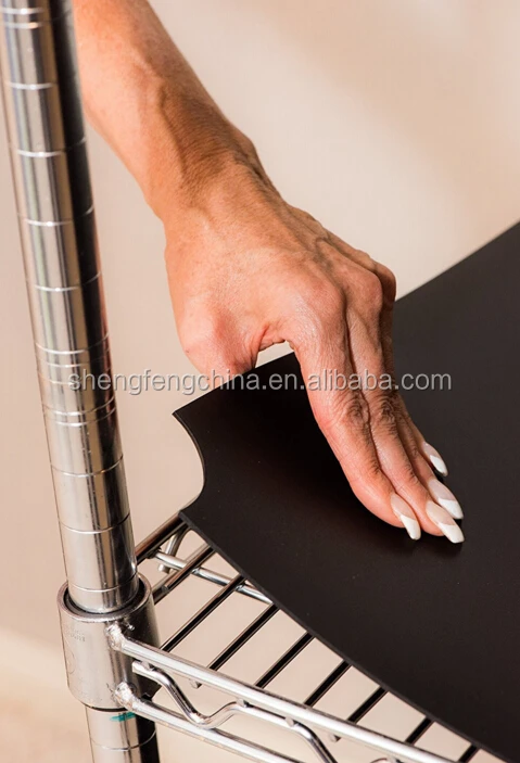 white / black plastic Shelf Liner For Wire Shelving
