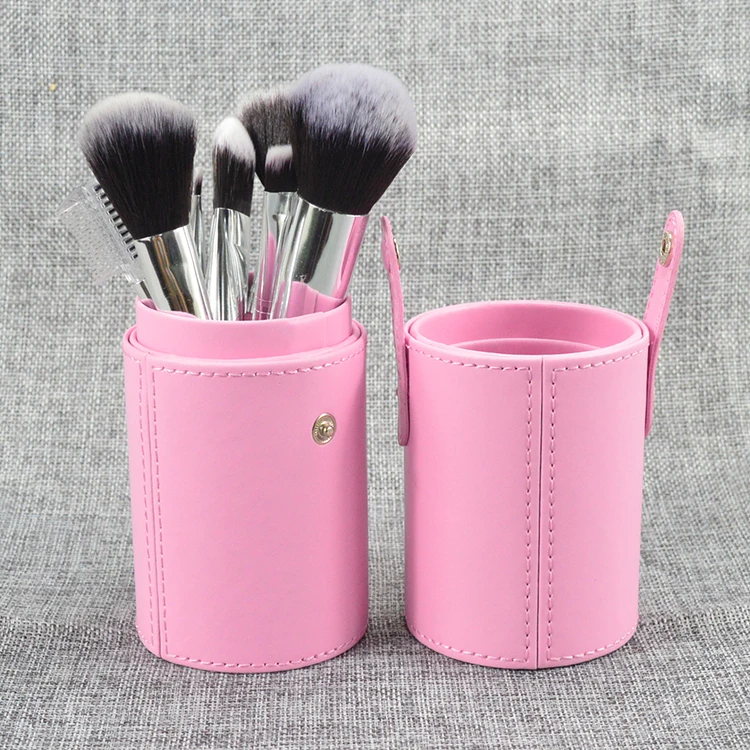 
Набор профессиональных косметических кистей для макияжа, набор из 12 предметов с кожаным держателем 