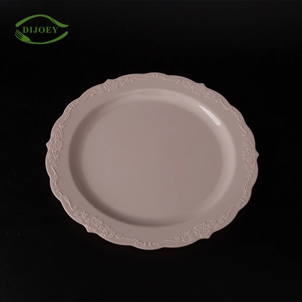 Оптовая продажа, дешевые экологически чистые свадебные тарелки ps fancy, одноразовые пластиковые тарелки, 25 шт., 7,5 дюйма, 25 шт., 10,25 дюйма