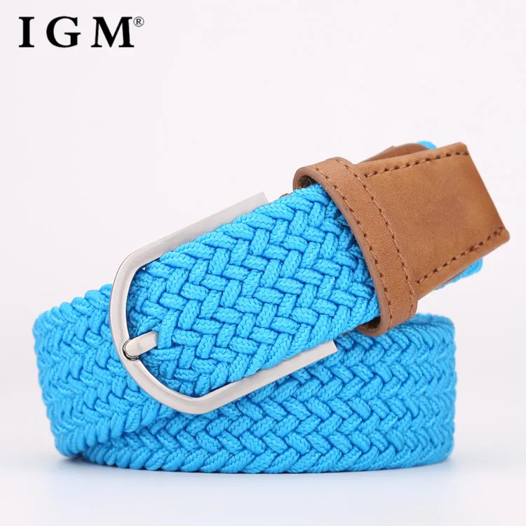 Casual mens woven stretch belts canvas web belts canvas fabric woven belt