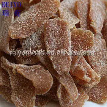 
dried crystallized red black ginger in small packs 
