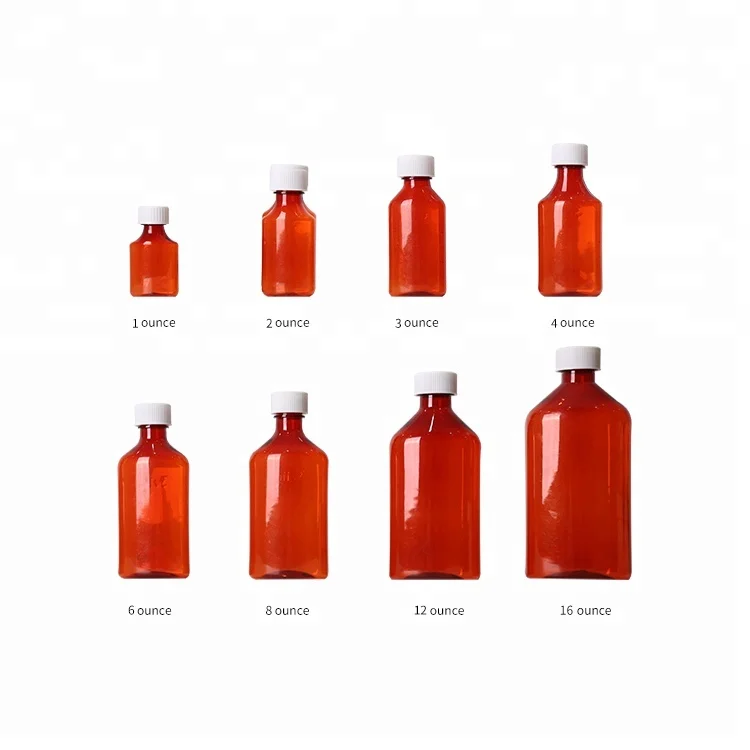 16oz Oval Child Resistant Caps Plastic Liquid Bottles