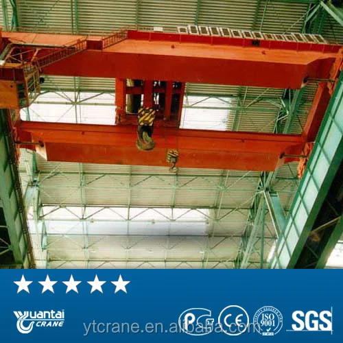 100 Ton Special High Lifting Capacity Overhead Crane Price Bridge Crane CE SGS ISO 19.5~35m 400/80t Yuantai -25~40 Celsius QU120