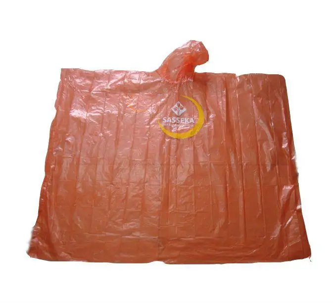 Blue Eco-Friendly PE Rain Cape Waterproof Disposable Raincoat Girls Travel Hiking Rainy Outdoors Logo Decorated Made Eva Plastic