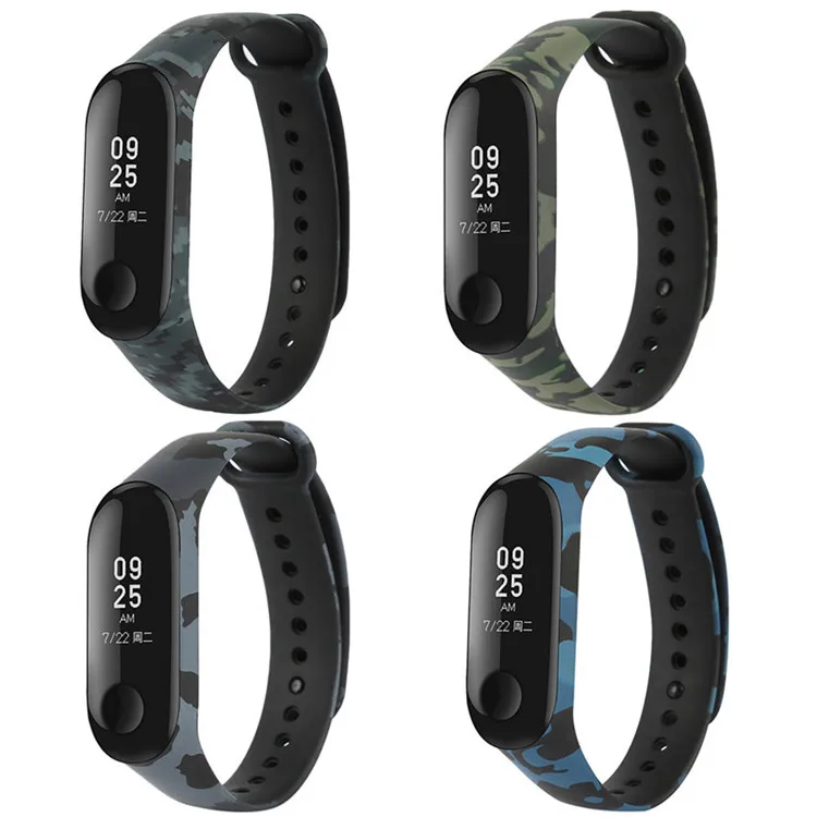 Ремешок силиконовый для Xiaomi Mi Band 3 4, спортивный браслет для xiaomi mi band 3 4 Mi Band 4 3
