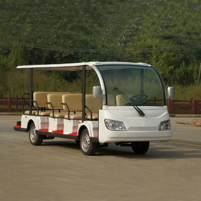 lead acid lithium battery electric 14 seats shuttle bus for resort sightseeing airport factory tourists popular in USA