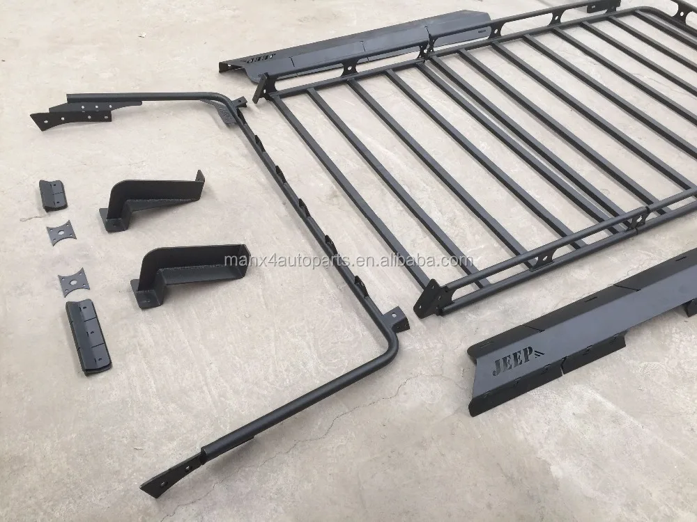Aluminum alloy Steel Basket Car Roof rack/ Luggage Rack/ Roof Luggage Carrier For 2 door 08-16 JK Wrangler