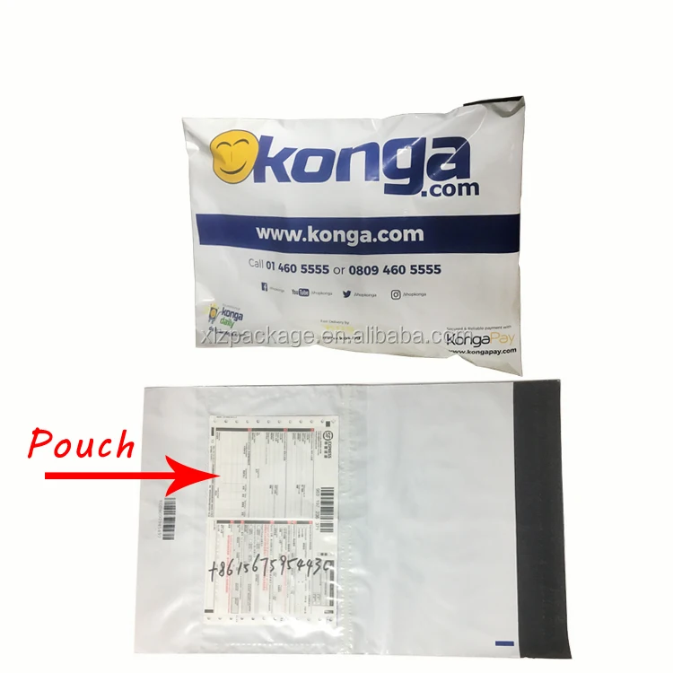 custom courier mailer bags with pockets/courier plastic flyer bag with pouch