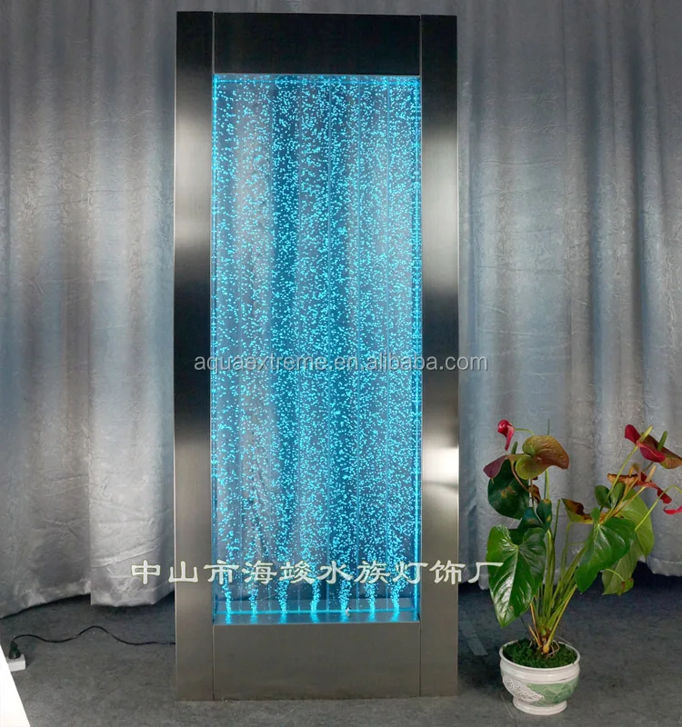 Aquaextreme stainless steel frame straight water bubble wall panel